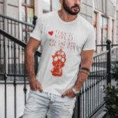 Die sonnige Liebe ist in der Luftmaske Anti Valent T-Shirt