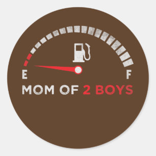 Die sonnige Mama von 2 Jungen aus dem Geburtstag d Runder Aufkleber