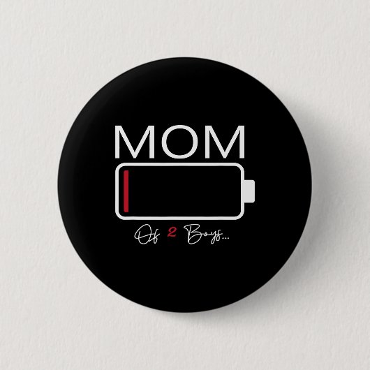 Die sonnige Mama von 2 Jungen von den Müttern zum Button (Vorderseite)