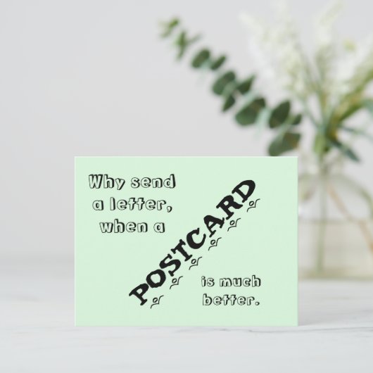 Die sonnige Postkarte, ideal für Postüberquerung, Postkarte (Stehend Vorderseite)