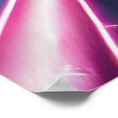 Die sonnige Riesenkatze und Dinosaurier im All Poster (Ecke)