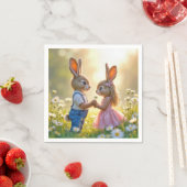 Die sonnige Romance auf einem dunklen Feld Serviette (Beispiel)