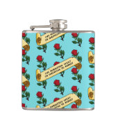 Die sonnige Rote Rose trinkt, um das Muster der Ba Flachmann (Vorderseite)