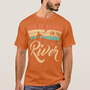 Die sonnige Ruderkugel Kajak Leben ist besser am R T-Shirt