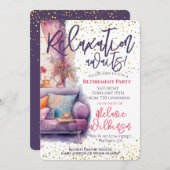 Die sonnige Ruhestätte erwartet das Party Einladung (Vorne/Hinten)