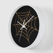 Die sonnige schwarze Spinne in der Kindermauer Uhr (Winkel)