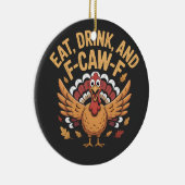 Die sonnige Türkei isst Getränke und Kajak-F-Kaste Keramik Ornament (Rechts)