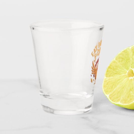 Die sonnige Türkei isst Getränke und Kajak-F-Kaste Schnapsglas (Links)