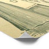 Die sonnige Viktorianische Radszene Poster (Ecke)