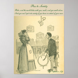 Die sonnige Viktorianische Radszene Poster