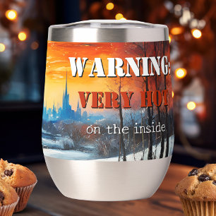 Die sonnige Winterlandschaft insulbt Tumbler