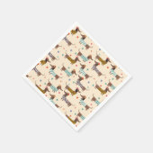 Die sonnigen Dackeln in Hats und Sweatern Serviette (Ecke)