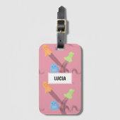 Die sonnigen Geister pink Gepäckanhänger (Vorderseite Vertikal)