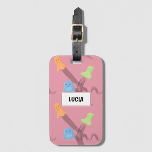 Die sonnigen Geister pink Gepäckanhänger (Vorderseite Vertikal)