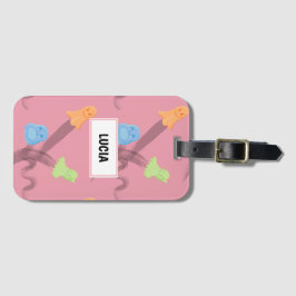 Die sonnigen Geister pink Gepäckanhänger