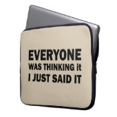 Die sonnigen sarkastischen Redewendungen Laptopschutzhülle (Vorderseite Links)