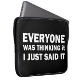 Die sonnigen sarkastischen Redewendungen Laptopschutzhülle (Vorne Rechts)