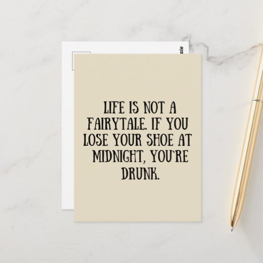 Die sonnigen sarkastischen Redewendungen Postkarte (Vorderseite/Rückseite Beispiel)