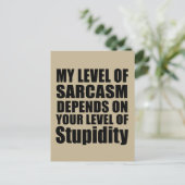 Die sonnigen sarkastischen Redewendungen Postkarte (Stehend Vorderseite)