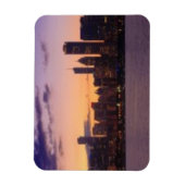 Die sonnigen Sets über der Skyline von Chicago Magnet (Vertikal)