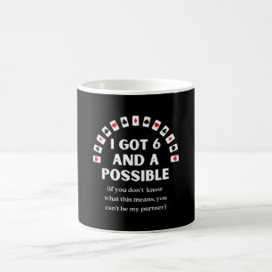 Die sonnigen Spades I Got sechs und eine mögliche Kaffeetasse