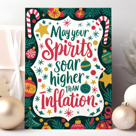 Die sonnigen Spirituosen steigen höher als die Inf Feiertagskarte