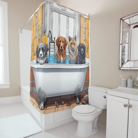 Die sonnigen Tiere Duschvorhang (Beispiel)