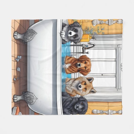 Die sonnigen Tiere Fleecedecke (Vorderseite (Horizontal))