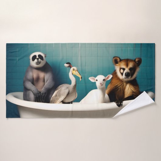 Die sonnigen Tiere im Badezimmer Badehandtuch (Badehandtuch)