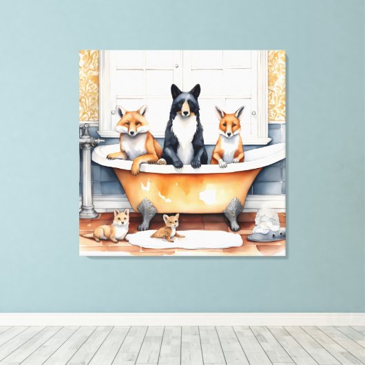 Die sonnigen Tiere Leinwanddruck (Insitu (Holzboden))