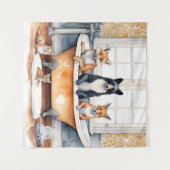 Die sonnigen Tiere Wandteppich (Vorderseite (Horizontal))