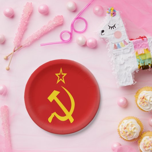 Die Sowjetunion - UDSSR-Flagge Pappteller (Party)