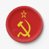 Die Sowjetunion - UDSSR-Flagge Pappteller (Vorderseite)