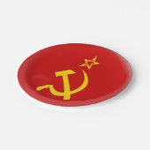 Die Sowjetunion - UDSSR-Flagge Pappteller (Schrägansicht)