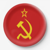 Die Sowjetunion - UDSSR-Flagge Pappteller (Vorderseite)