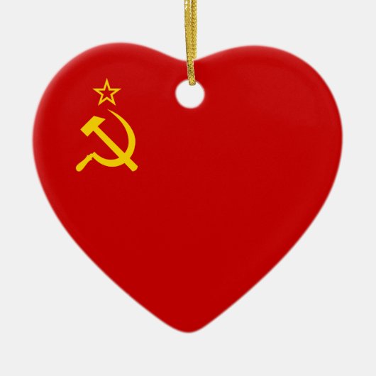 Die Sowjetunions-Flagge Keramik Ornament (Vorne)