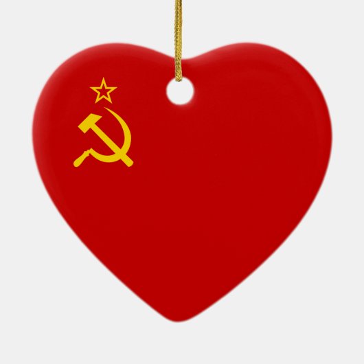 Die Sowjetunions-Flagge Keramik Ornament (Hinten)