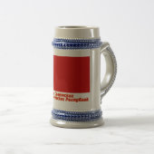 Die Sowjetunions-Flagge mit vollständigem Namen Bierglas (VorderseiteRechts)