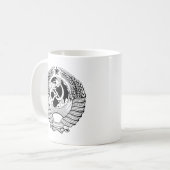 Die Sowjetunions-Wappen Schwarzes u. Weiß Kaffeetasse (Vorderseite Links)