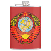 Die Sowjetunions-Wappen UDSSR Flachmann (Vorderseite)