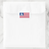 Die sozialistische Flagge Obama Runder Aufkleber (Tasche)