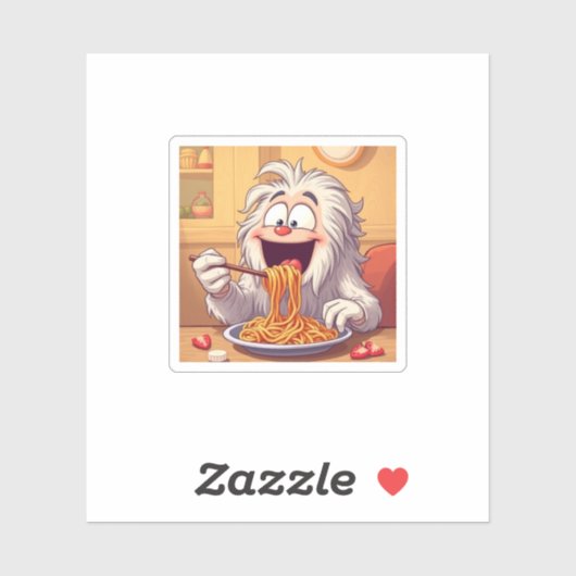 Die "SpaghYETI" Aufkleber (Blatt)