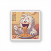 Die "SpaghYETI" Aufkleber (Vorderseite)