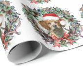 Die Spaniels in der Bretagne, Weihnachten Geschenkpapier (Rolleneckpunkt)