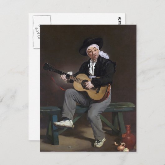 Die spanische Sängerin Édouard Manet Postkarte (Vorne/Hinten)