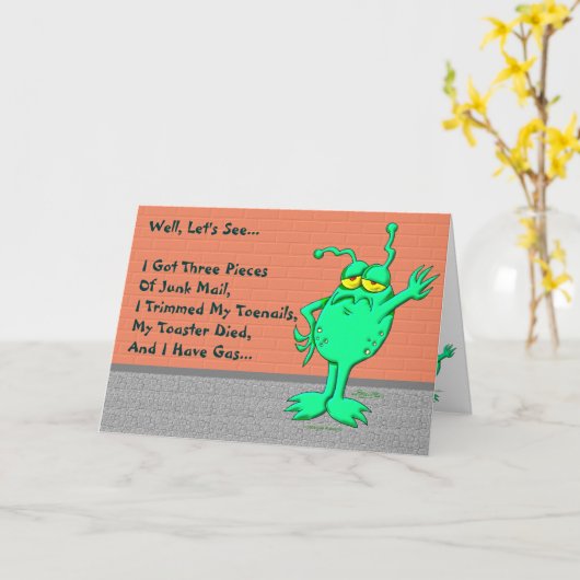 Die Spannung hält nie an Karte (Gelbe Blume)