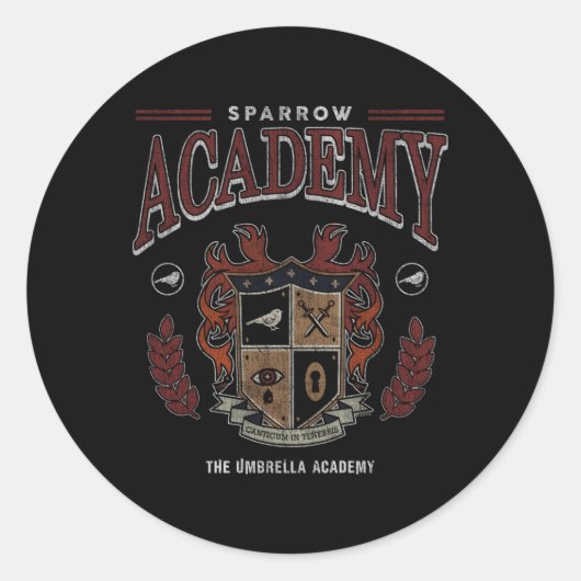 Die Sparrow Academy Athletic Runder Aufkleber (Vorderseite)