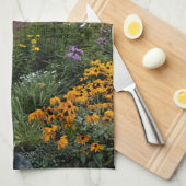 Die späte Sommersonne im Garten Geschirrtuch (Viertel Falte)