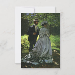 Die Spaziergänger (Die Stroller) von Monet Hochzei RSVP Karte