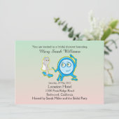 Die Speisekarte lief mit dem Löffel-Brautparty weg Einladung (Stehend Vorderseite)